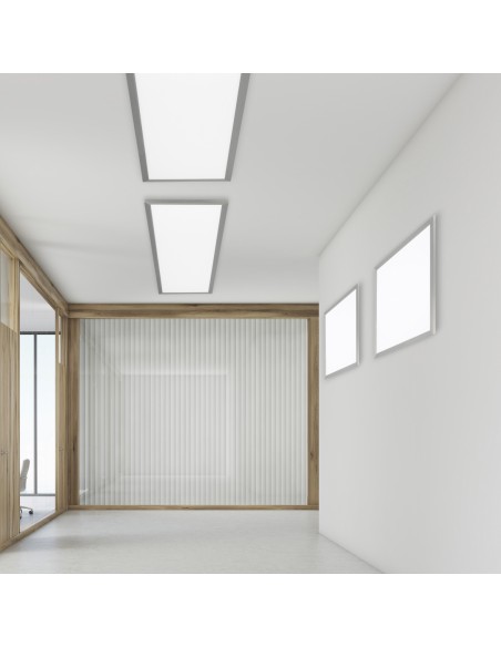 Trio Phoenix – Gros plan sur le bord nickel mat et le boîtier plastique blanc du plafonnier