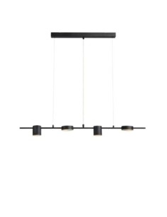 Markslöjd Row – Suspension 4xG9, max. 4x7W LED, métal noir mat, design moderne, 106 cm