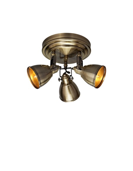 Markslöjd Fjällbacka – Plafonnier classique en laiton antique, ambiance romantique assurée