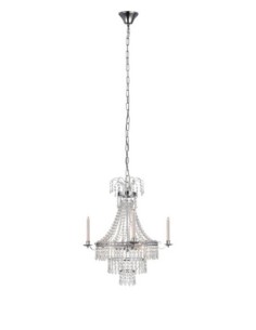 Markslöjd Marielund – Lustre en cristal chromé avec prismes taillés et élégance intemporelle