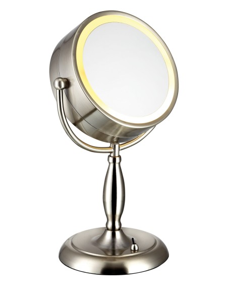 Markslöjd FACE – Lampe de table en acier avec miroir grossissant x3 et miroir normal