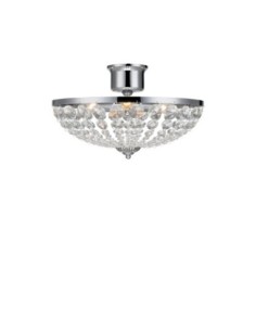 Markslöjd Gränsö – Plafonnier en cristal chromé avec prismes en verre taillé, 40 cm