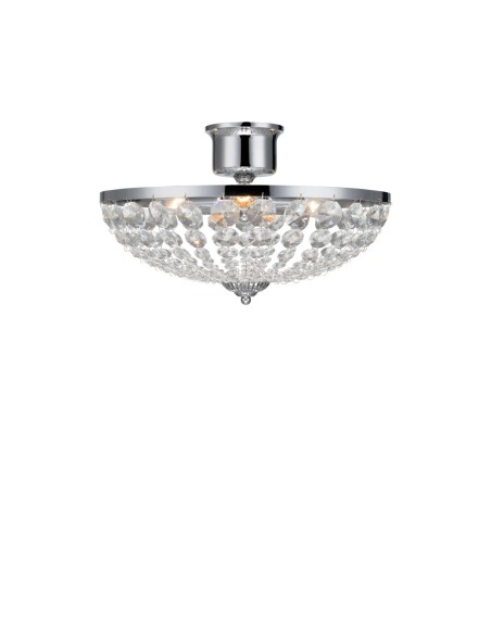 Markslöjd Gränsö – Plafonnier en cristal chromé avec prismes en verre taillé, 40 cm