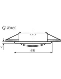 Support spot Led encastrable orientable Design rond blanc - Kanlux Leluminaireled.com 2