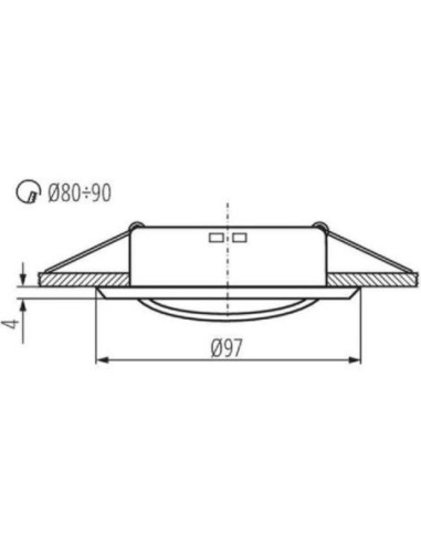 Support spot Led encastrable orientable Design rond blanc - Kanlux Leluminaireled.com