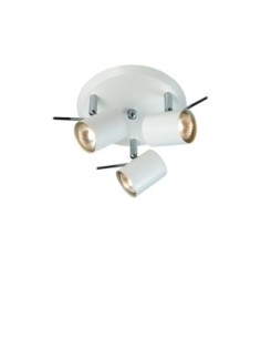 Markslöjd Hyssna – Spot de plafond blanc 3 x 50 W GU10, design épuré pour cuisine ou couloir