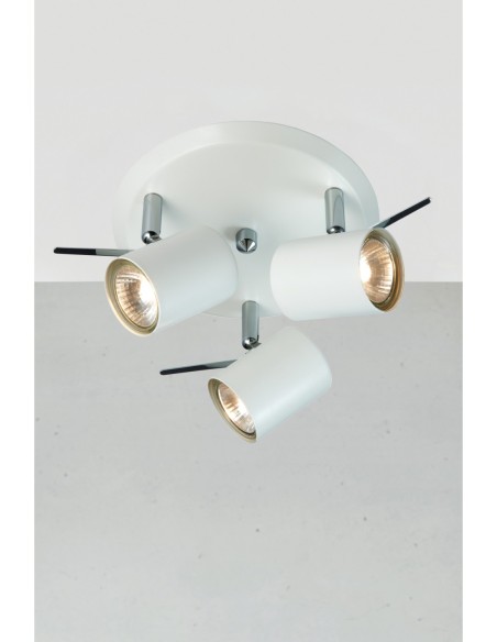 Markslöjd Hyssna – Trois douilles GU10 avec ampoules LED incluses, pour un éclairage ciblé et élégant