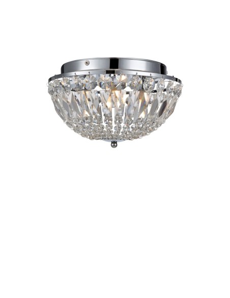 Markslöjd Estelle – Lustre chrome élégant avec prismes en cristal pour une ambiance luxueuse