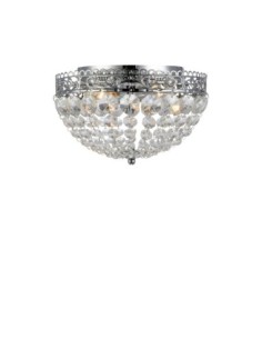 Markslöjd Saxholm – Plafonnier élégant avec prismes en cristal et structure chrome