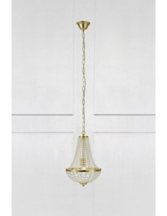 Markslöjd Gränsö – Lustre en laiton brossé et prismes en cristal pour une ambiance romantique 2