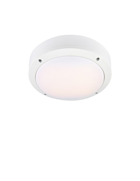 Markslöjd Luna – Plafonnier extérieur LED blanc, 10W, IP44, lumière blanc chaud