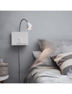 Applique Logi Led USB variateur intégré blanche - Markslöjd Leluminaireled.com 2