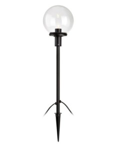 Markslöjd Garden 24 – Borne d’extérieur noire avec globe en verre, LED fixe 3 W, H60 cm