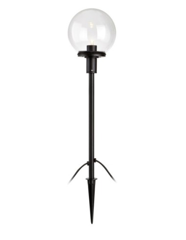 Markslöjd Garden 24 – Borne d’extérieur noire avec globe en verre, LED fixe 3 W, H60 cm