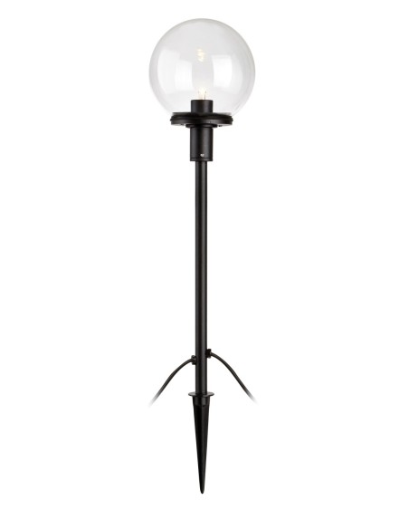 Markslöjd Garden 24 – Borne d’extérieur noire avec globe en verre, LED fixe 3 W, H60 cm
