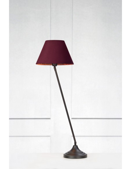 Markslöjd Garda – Lampe de bureau design en fer et velours, douille E14, câble 2 m avec interrupteur