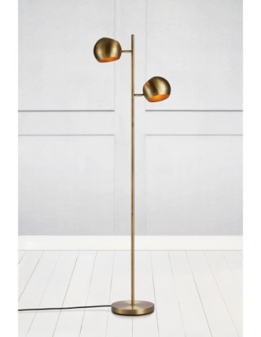 Éclairage intérieur 2xE14, idéal pour le salon ou la lecture, avec câble noir et interrupteur.