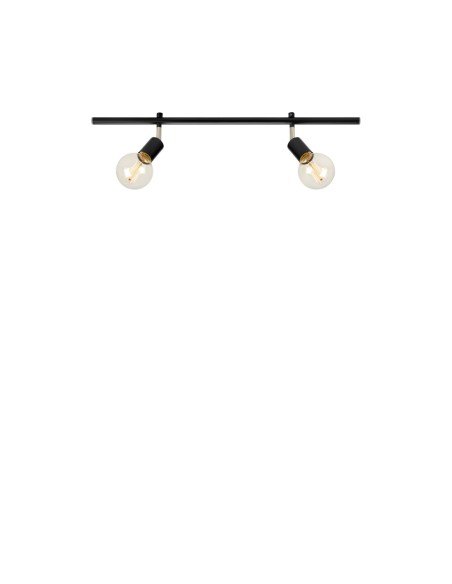 Markslöjd Expand – Spot sur rail 2xE27, 70 cm, métal noir, système extensible modulable