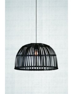 Markslöjd Cottage – Suspension noire, design en bambou et fer, douille E27, ambiance naturelle chic 2
