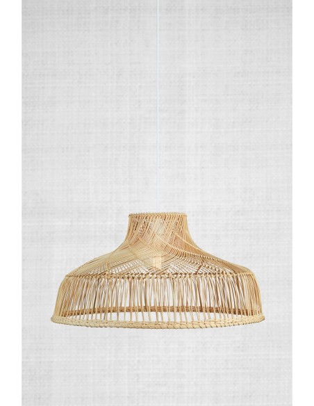 Markslöjd Bali – Plafonnier tressé en osier avec câble blanc 150 cm, design épuré et lumière tamisée