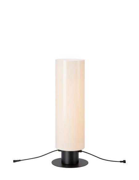 Markslöjd Garden 24 – Lampadaire extérieur LED 12W blanc chaud, IP44, design noir et blanc