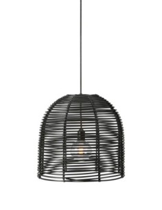 Markslöjd Garden 24 – Suspension extérieure LED 2,86W, rotin noir Ø40 cm, IP44