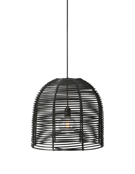 Markslöjd Garden 24 – Suspension extérieure LED 2,86W, rotin noir Ø40 cm, IP44