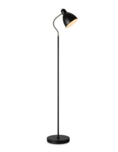 Markslöjd Nitta – Lampadaire noir mat 1xE27, bras flexible, éclairage directionnel