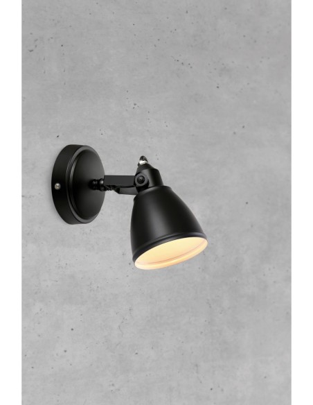 Markslöjd Fjällbacka – Applique G9 noire IP44, ambiance chaleureuse pour salle de bain