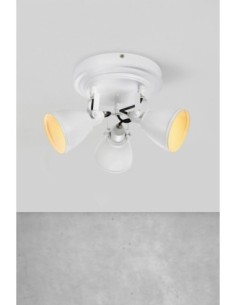 Markslöjd Fjällbacka – Plafonnier 3 lampes G9 blanc, IP44, style rustique et romantique 2