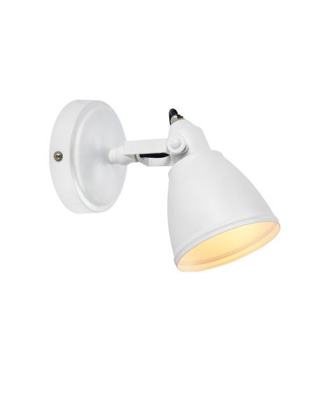 Markslöjd Fjällbacka – Applique murale blanche G9, IP44, design rustique et classique