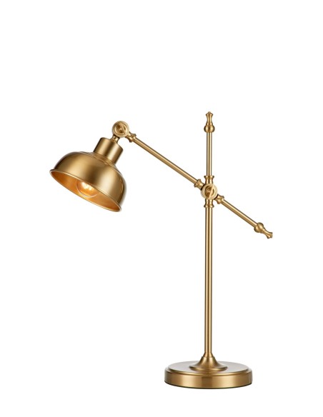 Markslöjd Grimstad – Lampe de table E27, finition laiton foncé, design sobre et moderne