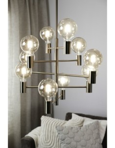 Markslöjd Paris – Suspension design en laiton avec 10 lumières E27, éclairez votre intérieur avec style et puissance. 2