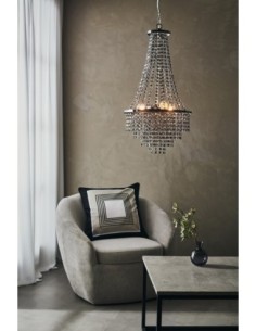 Markslöjd Allington – Lustre noir fumé 3xE14, prismes en cristal, ambiance raffinée 2