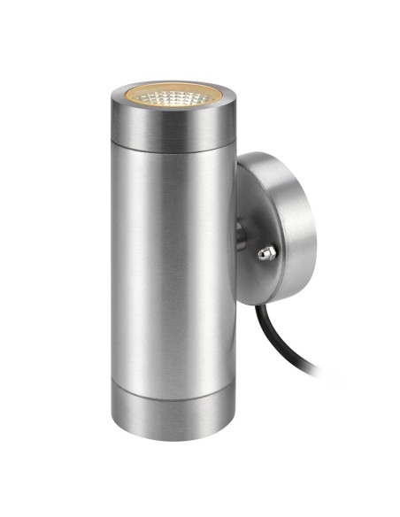 Markslöjd Garden 24 – Applique LED extérieure 2x3W en aluminium, lumière haut/bas 3000K, IP44