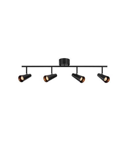 Markslöjd Crest – Plafonnier spot 4xGU10 noir mat, spots orientables, design scandinave