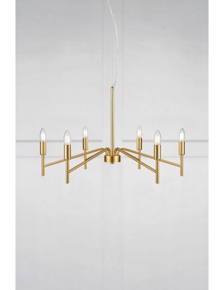 Markslöjd Monarch – suspension doré élégant à 6 bras, design majestueux pour cuisine ou salon