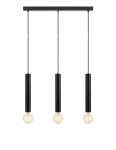 Markslöjd Sencillo – suspension noir 3 lampes, lignes épurées et style industriel chic