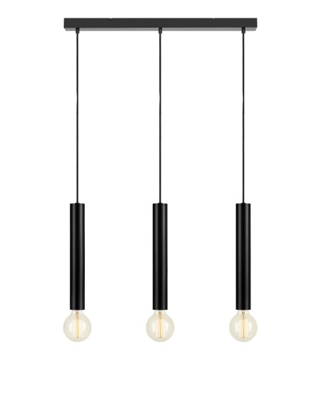 Markslöjd Sencillo – suspension noir 3 lampes, lignes épurées et style industriel chic