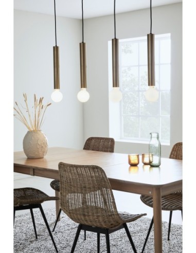 Markslöjd Sencillo – Suspension en laiton avec câbles textiles noirs, design graphique et tendance