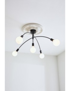 MarkslOjd Crux – Plafonnier métal noir à 5 bras, design Joakim Thedin, diamètre 107 cm, culot E27, IP20 2