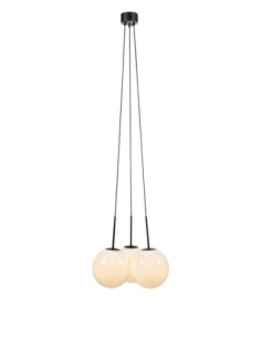 Markslöjd Dione – Suspension 3xE14 max 40W, opal glass et base noire