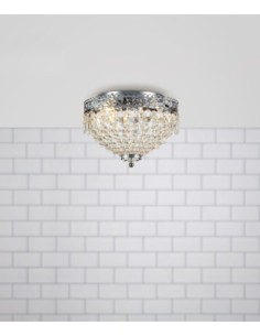 Markslöjd Joline – Plafonnier chrome avec prismes en verre, 2x E14, idéal salle de bain, IP21 2