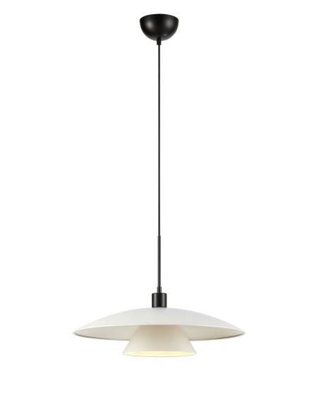 Markslöjd Millinge – Suspension Ø50 cm blanche, design scandinave et lumière homogène