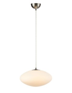 Markslöjd Locus – Suspension Ø38 cm avec abat-jour en verre opalin et socle acier blanc