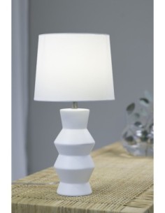 Markslöjd Sienna – Lampe de table blanche en céramique avec abat-jour textile, douille E27, IP20 2