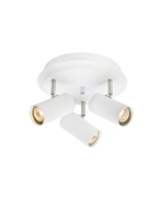Markslöjd Costilla – Spot plafond rond blanc, 3 têtes orientables, culot GU10, IP20