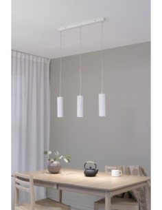 Markslöjd Costilla – Suspension 3xGU10 en métal nervuré blanc, design épuré et moderne 2
