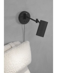 Markslöjd Costilla – Applique murale métal strié gris foncé, spot orientable, culot GU10, IP20 2