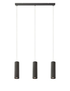 Markslöjd Costilla – Suspension 3 spots GU10 gris foncé au design épuré